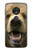 S0840 Grizzly Bear Face Etui Coque Housse pour Motorola Moto G7 Power