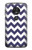 S2345 Navy Blue Shavron Zig Zag Pattern Etui Coque Housse pour Motorola Moto G7 Power