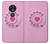 S2847 Pink Retro Rotary Phone Etui Coque Housse pour Motorola Moto G7 Power