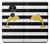 S2882 Black and White Striped Gold Dolphin Etui Coque Housse pour Motorola Moto G7 Power