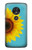 S3039 Vintage Sunflower Blue Etui Coque Housse pour Motorola Moto G7 Power