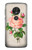 S3079 Vintage Pink Rose Etui Coque Housse pour Motorola Moto G7 Power