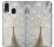 S1980 White Peacock Etui Coque Housse pour Samsung Galaxy A40