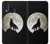 S1981 Wolf Howling at The Moon Etui Coque Housse pour Samsung Galaxy A40