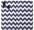 S2345 Navy Blue Shavron Zig Zag Pattern Etui Coque Housse pour Samsung Galaxy A40
