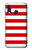 S2364 Red and White Striped Etui Coque Housse pour Samsung Galaxy A40