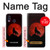 S2955 Loup Hurlant Rouge Lune Etui Coque Housse pour Samsung Galaxy A40