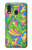 S3273 Flower Line Art Pattern Etui Coque Housse pour Samsung Galaxy A40