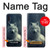 S1516 Loup blanc Etui Coque Housse pour Samsung Galaxy A50