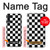 S1611 Échiquier Damier Noir Blanc Etui Coque Housse pour Samsung Galaxy A50