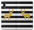 S2794 Black and White Striped Deer Gold Sparkles Etui Coque Housse pour Samsung Galaxy A50