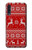 S2835 Christmas Reindeer Knitted Pattern Etui Coque Housse pour Samsung Galaxy A50