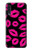 S2933 Pink Lips Kisses on Black Etui Coque Housse pour Samsung Galaxy A50