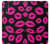 S2933 Pink Lips Kisses on Black Etui Coque Housse pour Samsung Galaxy A50
