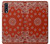 S3355 Bandana Red Pattern Etui Coque Housse pour Samsung Galaxy A50