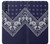 S3357 Navy Blue Bandana Pattern Etui Coque Housse pour Samsung Galaxy A50