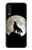 S1981 Wolf Howling at The Moon Etui Coque Housse pour Samsung Galaxy A70