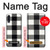 S2842 Noir et blanc Buffle motif de vérification Etui Coque Housse pour Samsung Galaxy A70