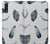 S3085 Feather Paint Pattern Etui Coque Housse pour Samsung Galaxy A70
