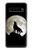 S1981 Wolf Howling at The Moon Etui Coque Housse pour Samsung Galaxy S10 5G