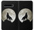 S1981 Wolf Howling at The Moon Etui Coque Housse pour Samsung Galaxy S10 5G