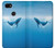 S0843 Baleine bleue Etui Coque Housse pour Google Pixel 3a