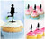 TA0898 Top Hat Tab Dance Cupcake Toppers Acrylique De Mariage Joyeux anniversaire pour Gâteau Partie Décoration 10 Pièces