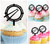 TA0914 Drum Drumsticks Cupcake Toppers Acrylique De Mariage Joyeux anniversaire pour Gâteau Partie Décoration 10 Pièces