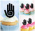 TA0918 Native American Indian Spiral Hand Cupcake Toppers Acrylique De Mariage Joyeux anniversaire pour Gâteau Partie Décoration 10 Pièces