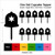 TA0927 Police Cap Cupcake Toppers Acrylique De Mariage Joyeux anniversaire pour Gâteau Partie Décoration 10 Pièces