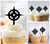 TA0945 Compass Cupcake Toppers Acrylique De Mariage Joyeux anniversaire pour Gâteau Partie Décoration 10 Pièces