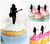 TA0951 Female Rock Guitar Cupcake Toppers Acrylique De Mariage Joyeux anniversaire pour Gâteau Partie Décoration 10 Pièces