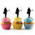 TA0951 Female Rock Guitar Cupcake Toppers Acrylique De Mariage Joyeux anniversaire pour Gâteau Partie Décoration 10 Pièces