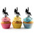 TA0952 Pole Dance Female Cupcake Toppers Acrylique De Mariage Joyeux anniversaire pour Gâteau Partie Décoration 10 Pièces