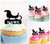 TA0971 Santa Sleigh Noël Cupcake Toppers Acrylique De Mariage Joyeux anniversaire pour Gâteau Partie Décoration 10 Pièces