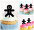 TA0974 Xmas Gingerbread Cupcake Toppers Acrylique De Mariage Joyeux anniversaire pour Gâteau Partie Décoration 10 Pièces