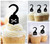 TA0975 Hook Pirate Captain Cupcake Toppers Acrylique De Mariage Joyeux anniversaire pour Gâteau Partie Décoration 10 Pièces