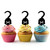 TA0975 Hook Pirate Captain Cupcake Toppers Acrylique De Mariage Joyeux anniversaire pour Gâteau Partie Décoration 10 Pièces