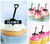 TA0978 Pelle Cupcake Toppers Acrylique De Mariage Joyeux anniversaire pour Gâteau Partie Décoration 10 Pièces