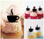 TA0980 Coffee Cup Cupcake Toppers Acrylique De Mariage Joyeux anniversaire pour Gâteau Partie Décoration 10 Pièces