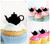 TA0981 Teapot Cupcake Toppers Acrylique De Mariage Joyeux anniversaire pour Gâteau Partie Décoration 10 Pièces