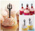TA1002 Pitchfork Trident Arrow Cupcake Toppers Acrylique De Mariage Joyeux anniversaire pour Gâteau Partie Décoration 10 Pièces