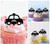 TA1039 Taxi Car Cupcake Toppers Acrylique De Mariage Joyeux anniversaire pour Gâteau Partie Décoration 10 Pièces