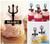 TA1050 Trident Pitchfork Arme Cupcake Toppers Acrylique De Mariage Joyeux anniversaire pour Gâteau Partie Décoration 10 Pièces