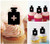 TA1062 Medicine Drug Bottle Cupcake Toppers Acrylique De Mariage Joyeux anniversaire pour Gâteau Partie Décoration 10 Pièces