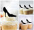 TA1115 Women Shoe High Heel Cupcake Toppers Acrylique De Mariage Joyeux anniversaire pour Gâteau Partie Décoration 10 Pièces