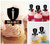 TA1122 Bouclier épée Cupcake Toppers Acrylique De Mariage Joyeux anniversaire pour Gâteau Partie Décoration 10 Pièces