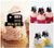 TA1132 Radio transistor Cupcake Toppers Acrylique De Mariage Joyeux anniversaire pour Gâteau Partie Décoration 10 Pièces