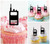 TA1133 Walkie Talkie Police Radio Cupcake Toppers Acrylique De Mariage Joyeux anniversaire pour Gâteau Partie Décoration 10 Pièces