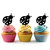 TA1147 Ladybug Cupcake Toppers Acrylique De Mariage Joyeux anniversaire pour Gâteau Partie Décoration 10 Pièces